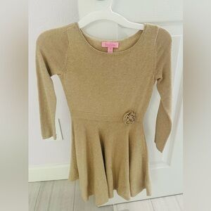 Lilly Pulitzer girls metallic sweater dress
